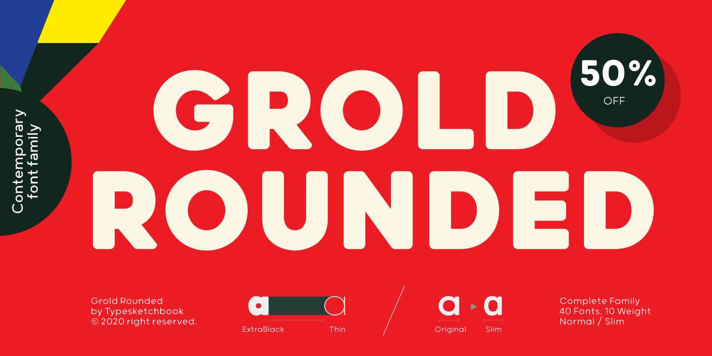 Пример шрифта Grold Rounded Slim Extra Black Italic